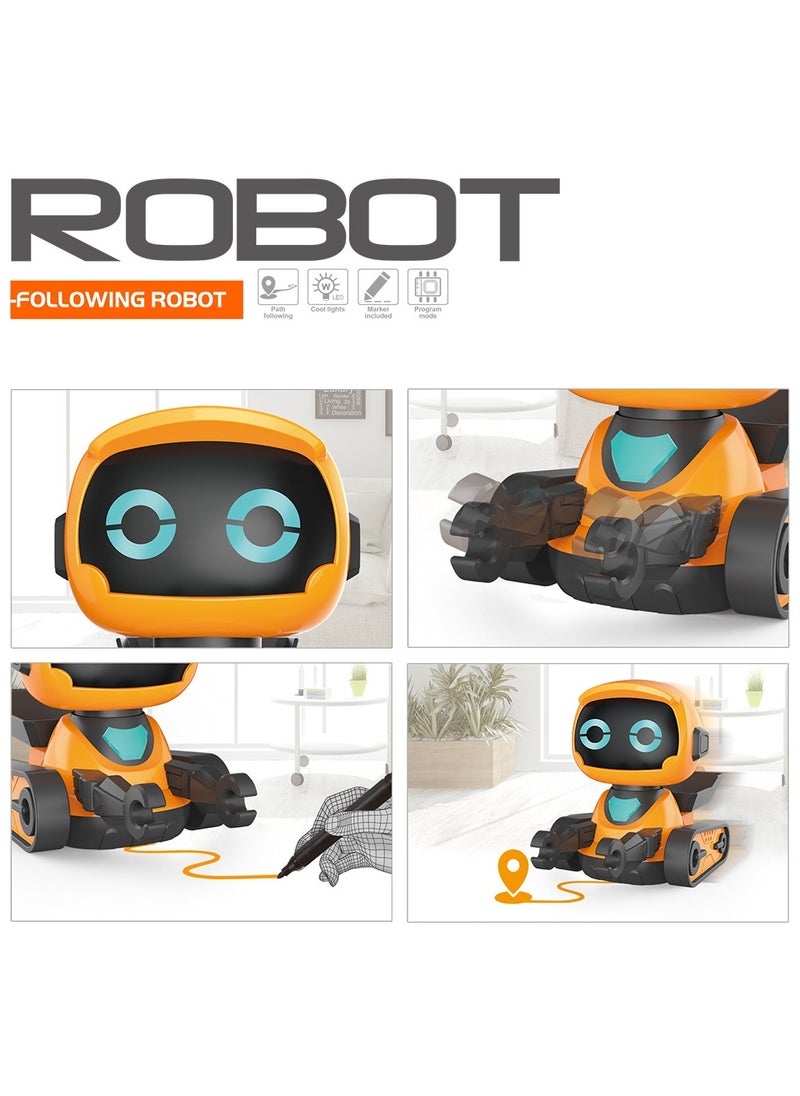 General - Drawing Robot Toys - Magic Induction Robot with Battery, Toys with Markers Along Black Lines, Children's Learning and Educational Toys - Image 1