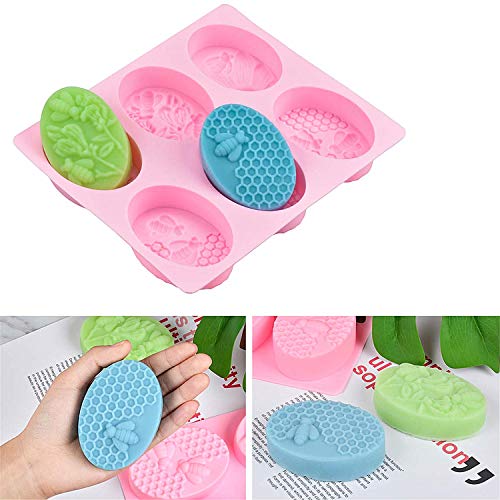 DD-life 2Pcs Bee Silicone Soap Molds, Honeycomb Molds for Chocolate Jelly Candy Making - Image 3