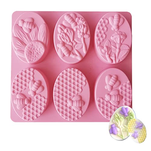DD-life 2Pcs Bee Silicone Soap Molds, Honeycomb Molds for Chocolate Jelly Candy Making - Image 5