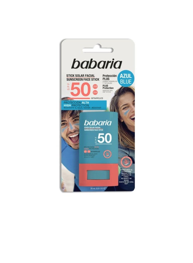 Babaria Solar Blue Facial Stick SPF50 20g - Image 1