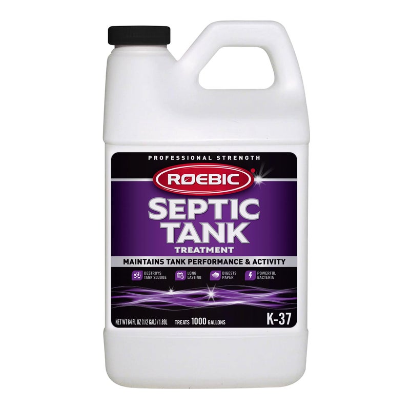 Roebic K-37-H Septic Tank Treatment: 64-Ounce, Promotes Efficient Breakdown, Reduces Odors, Prevents Clogs for Smooth Septic System Operation - Image 1