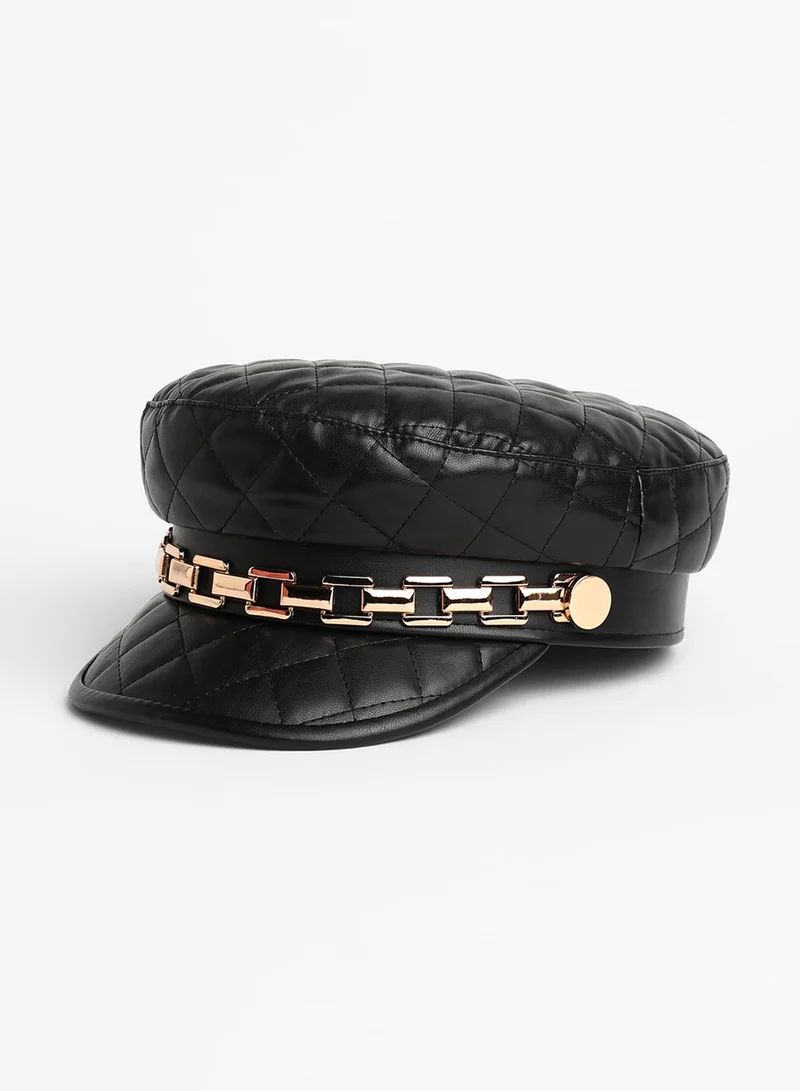 Haute Sauce Quilted Breton Cap - Midnight Black