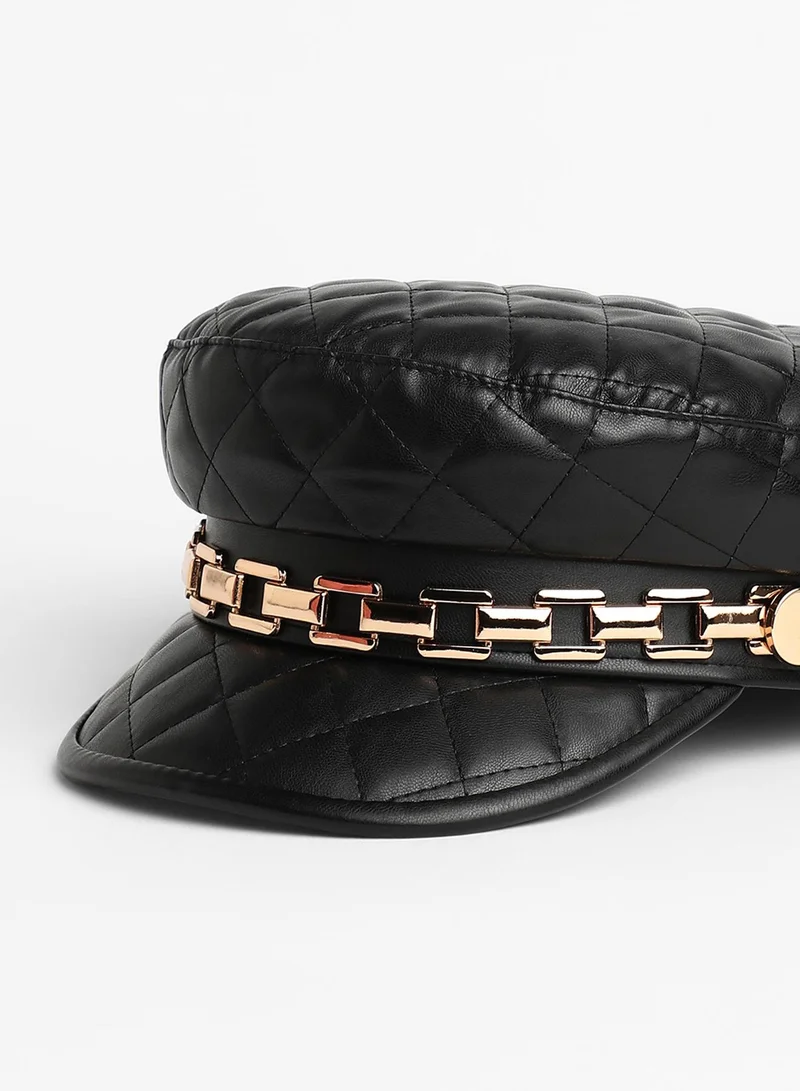 Haute Sauce Quilted Breton Cap - Midnight Black