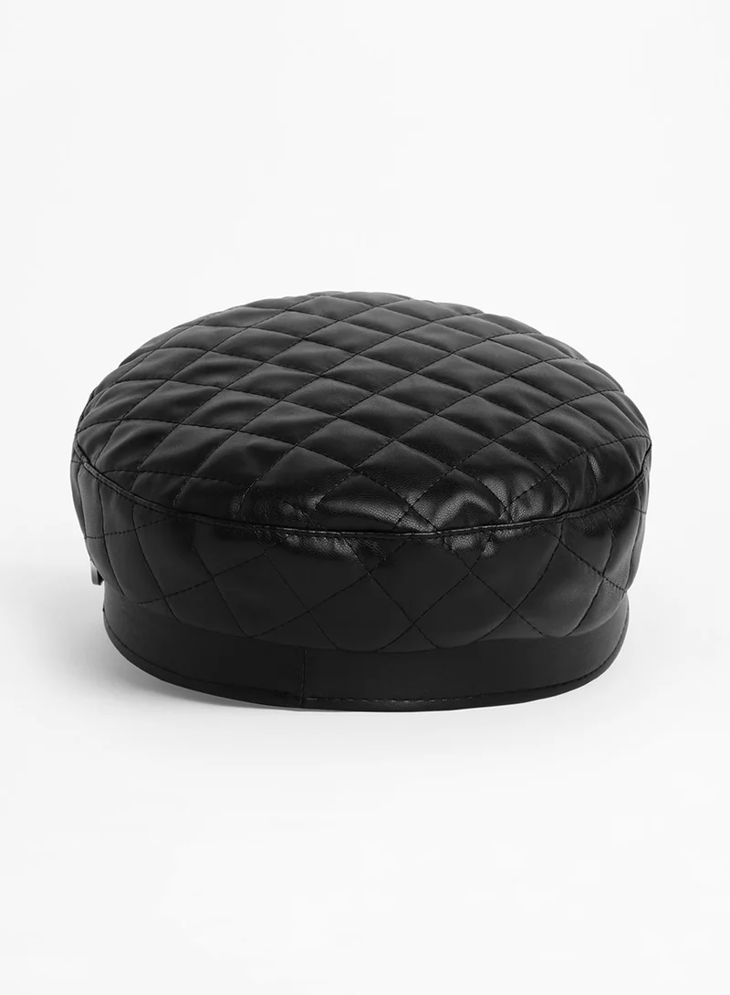 Haute Sauce Quilted Breton Cap - Midnight Black