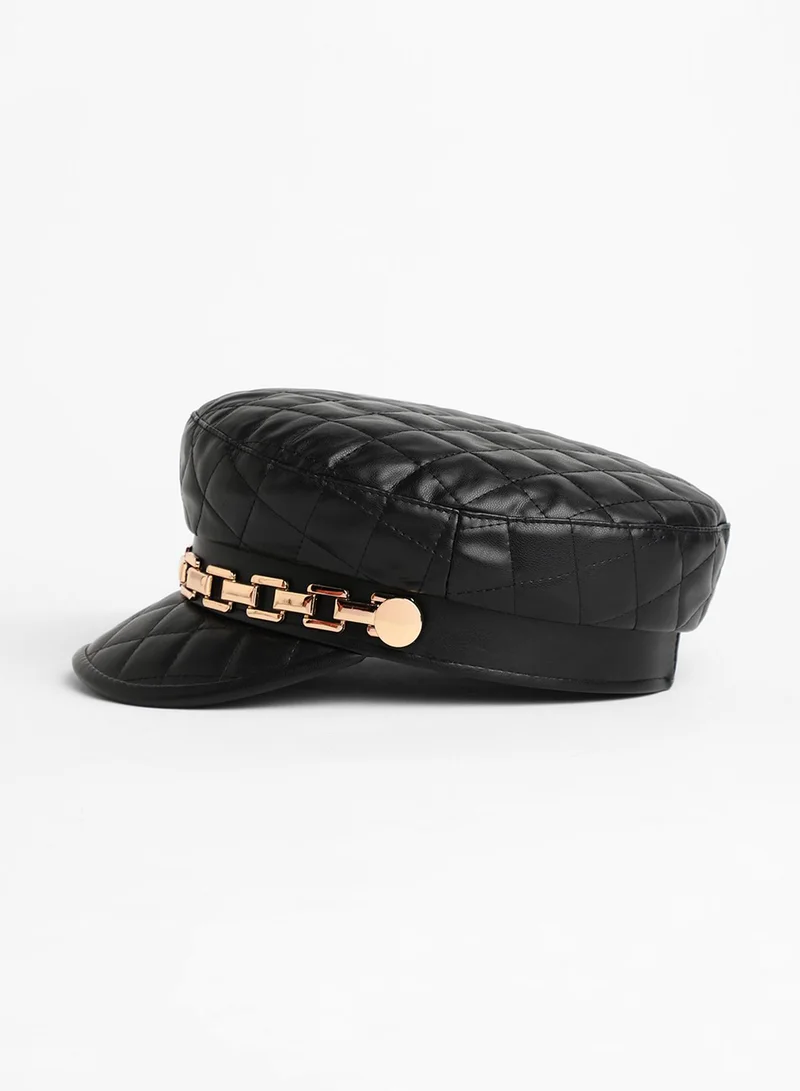 Haute Sauce Quilted Breton Cap - Midnight Black