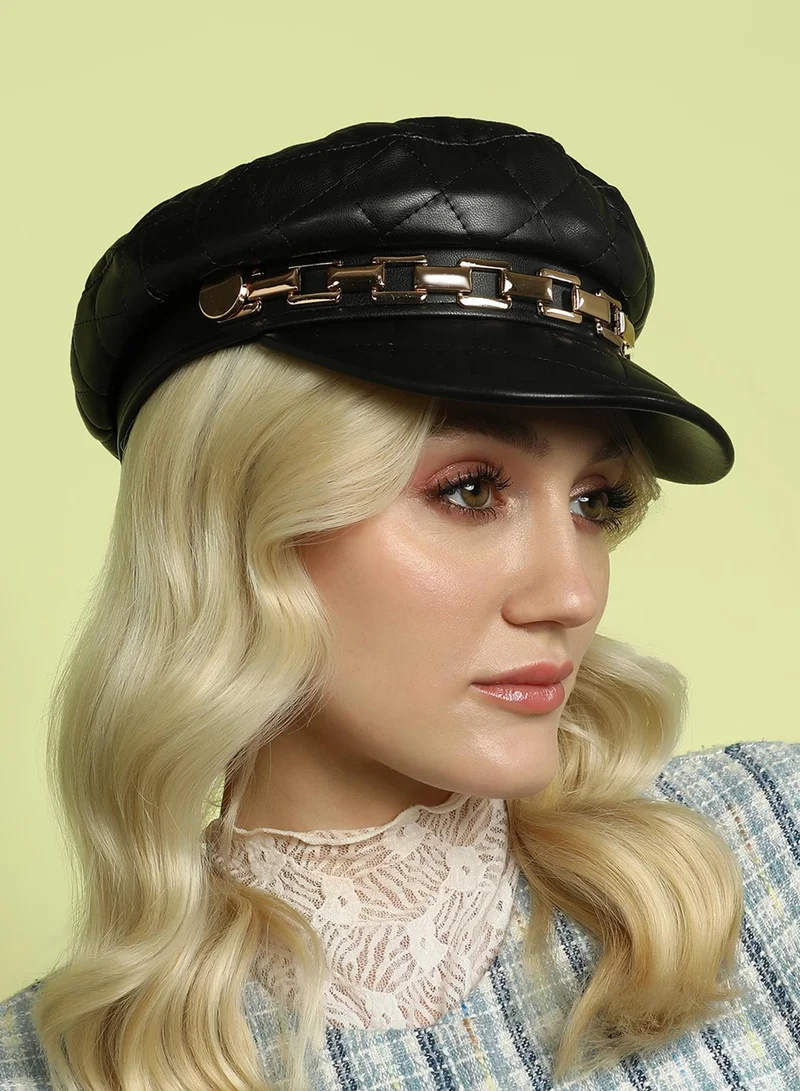 Haute Sauce Quilted Breton Cap - Midnight Black