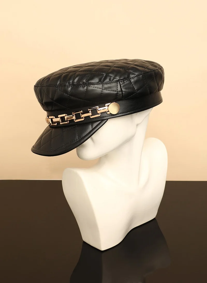 Haute Sauce Quilted Breton Cap - Midnight Black
