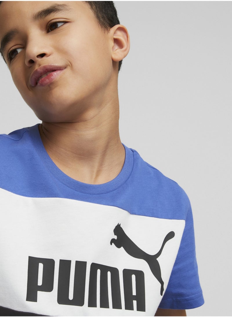 PUMA - Essentials Kids Colour Blocked T-Shirt - Image 1