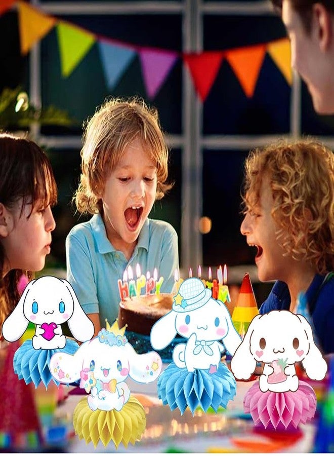 BNFUO 8Pcs Cartoon Dog Honeycomb Table Centerpiece, Kawaii Birthday Party Supplies Table Decorations for Kids Party Decorations - Image 4
