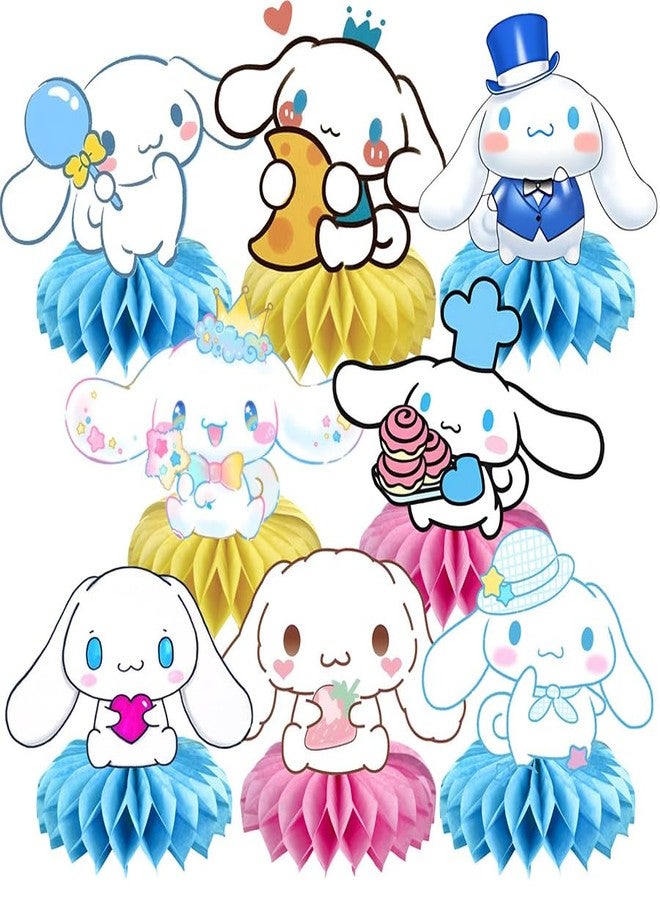 BNFUO 8Pcs Cartoon Dog Honeycomb Table Centerpiece, Kawaii Birthday Party Supplies Table Decorations for Kids Party Decorations - Image 1