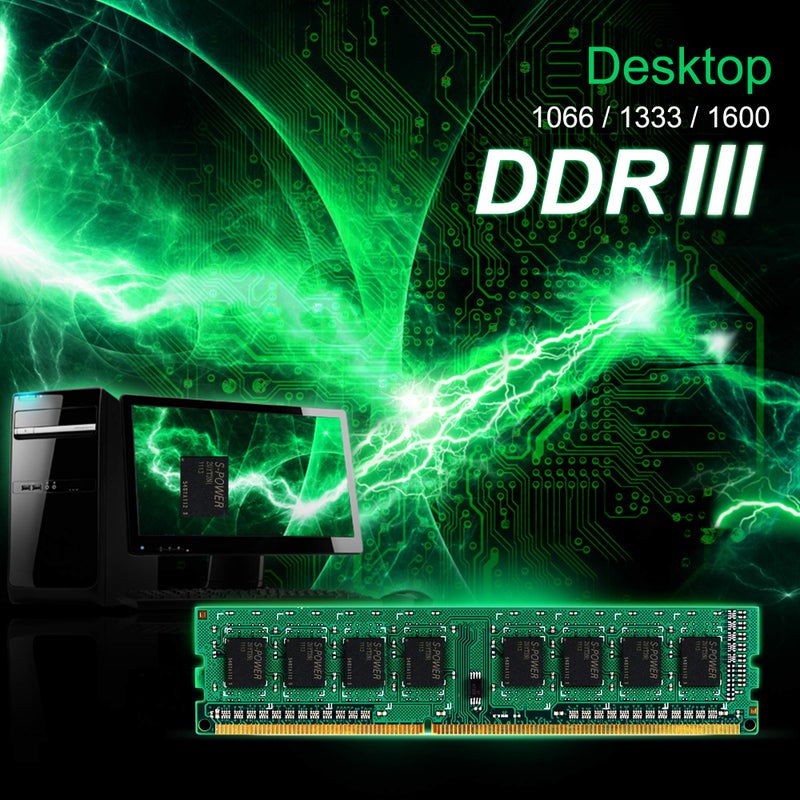 SP Silicon Power ذاكرة سيلكون باور DDR3 سعة 16 جيجابايت (2 x 8 جيجابايت) 1600 ميجاهرتز (PC3 12800) 240 دبوس CL11 1.35 فولت / 1.5 فولت غير مخزنة UDIMM ترقية ذاكرة الكمبيوتر المكتبي - Image 3