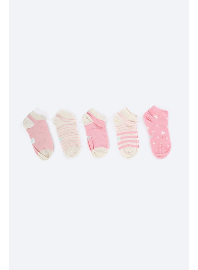 Carina Girly Cotton Ankle Socks - 5 Pairs - Image 1