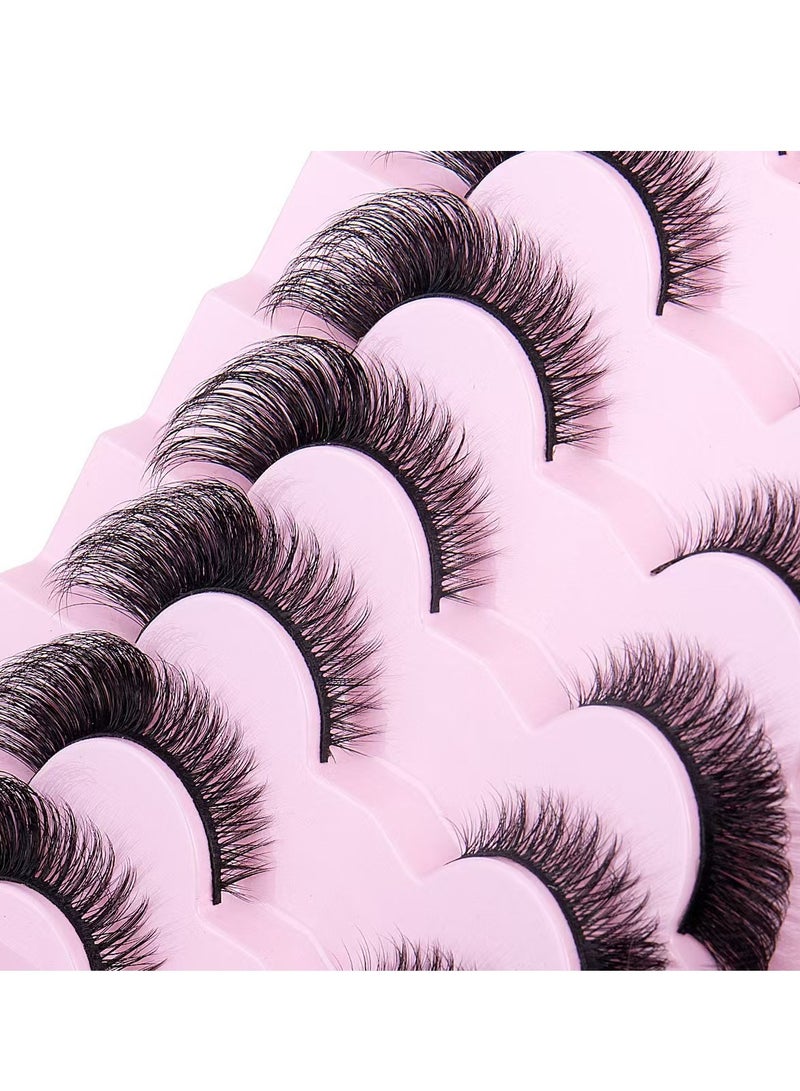 7 أزواج من رموش العين الاصطناعية نصفية 6X18 مم - Image 5