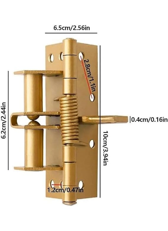 JAMBUVANTI JAMBUVANTI 3 in 1 Self Closing Garage Spring Door Hinge Mute Heavy Duty Folding Shelf Hinges Invisible Automatic Door Closer Hinge 90Degree Positioning AntiRust Door Closing Equipment Multicolor 1  - Image 3