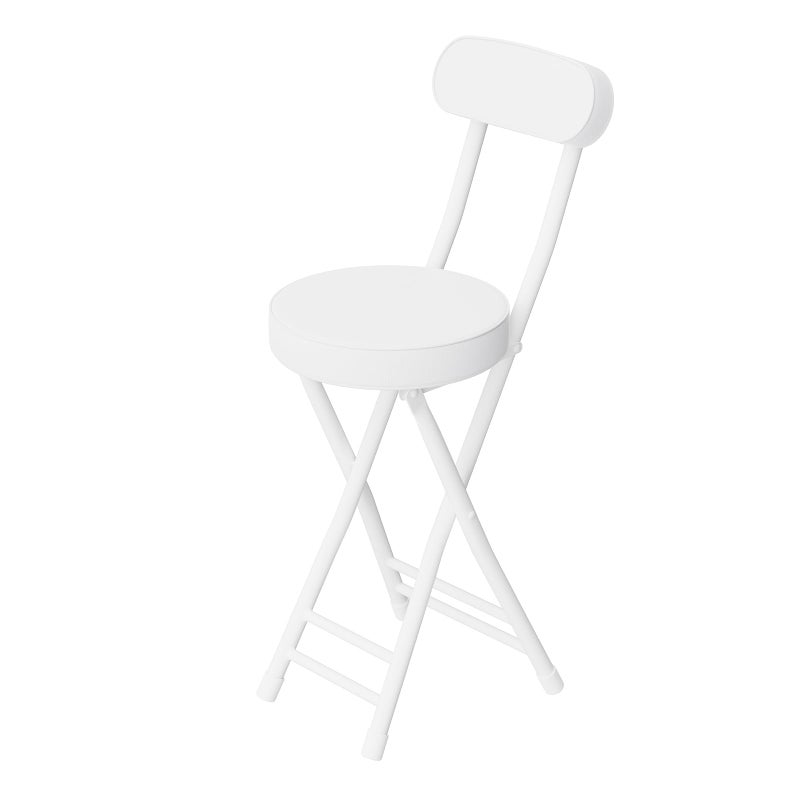 GLCS GLAUCUS GLCS GLAUCUS Folding StoolCushioned Padded Folding Bar Stool24inch Black Height Heavy Duty Portable Chair Stool with 300lbs Capacity for Kitchen Living Room Garden Camping Fishing 