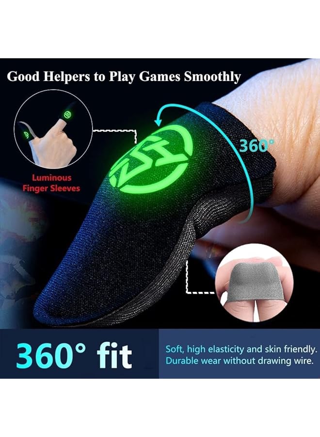 Mobile Gaming Finger Sleeves 3 Pair Set Silver Fiber Touch Screen Gloves For Phones Tablets，Anti Sweat Breathable Design For Pro Gamers  - Image 3