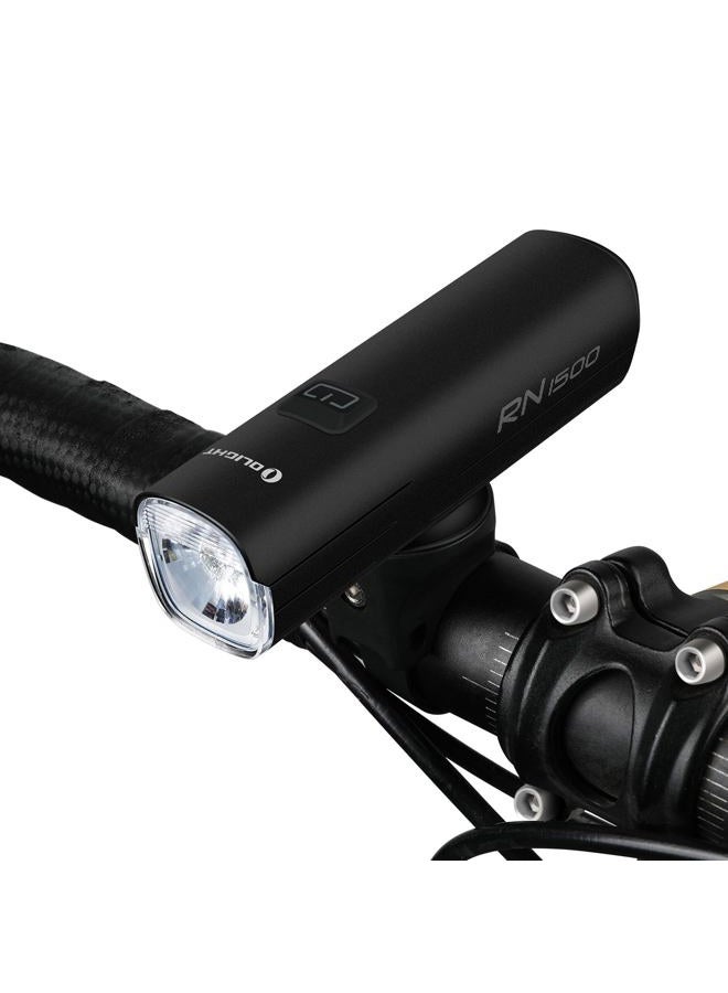 OLIGHT مصابيح رأس دراجة RN 1500 القابلة لإعادة الشحن 1500 لومن لراكبي الدراجات في المدن والطرق، شحن عكسي عبر USB نوع C، بطارية قابلة لإعادة الشحن مضمنة، مدى إضاءة 164 متر شعاع مضاد للتوهج، مقاومة للماء IPX7 - Image 1