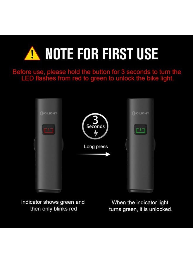 OLIGHT مصابيح رأس دراجة RN 1500 القابلة لإعادة الشحن 1500 لومن لراكبي الدراجات في المدن والطرق، شحن عكسي عبر USB نوع C، بطارية قابلة لإعادة الشحن مضمنة، مدى إضاءة 164 متر شعاع مضاد للتوهج، مقاومة للماء IPX7 - Image 2