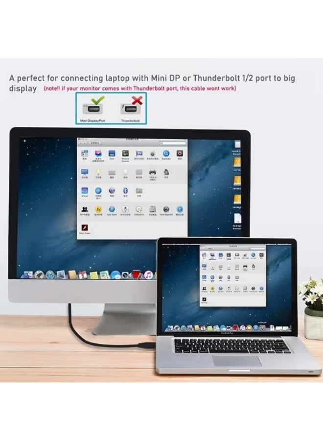 Mini DisplayPort to Mini DisplayPort Cable – 1.8 Meter (Male to Male) Mini Dp to Mini Dp - Image 5