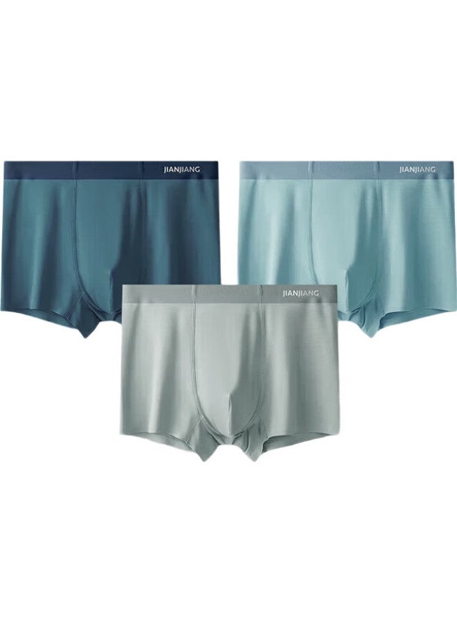Athlete Jianjian Men's Underwear, Australian Elastic Cotton 5a Antibacterial Boxer Briefs, Seamless C Fortable Breathable, 3-pack - Image 1