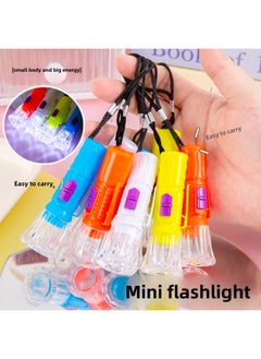 Novel Mini LED Plastic Flashlight Strong Light Lanyard Lighting Small Flashlight Night Hiking Lighting Flashlight-Color:Medium Flashlight