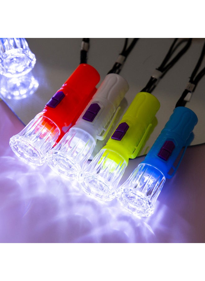 Generic - Novel Mini LED Plastic Flashlight Strong Light Lanyard Lighting Small Flashlight Night Hiking Lighting Flashlight-Color:Medium Flashlight - Image 1