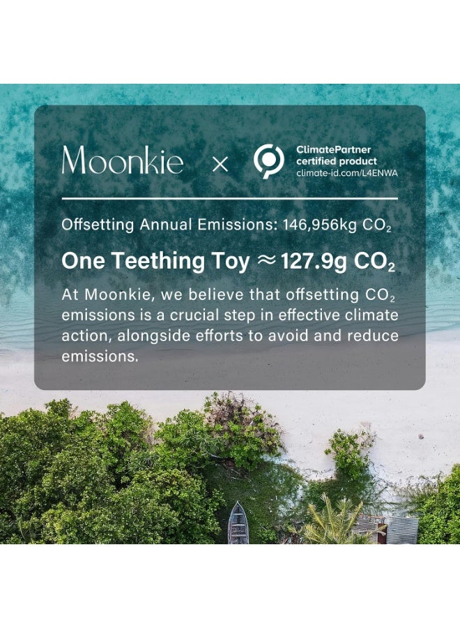 Moonkie Moonkie Teething Toy Set of 2, Safe & Easy to Hold BPA Free Silicone Teethers, 360° Baby Toothbrush with Suction Base, Teether Toys Best for Babies 6-12 Months (Koala Blush/Shifting Sand) - Image 4