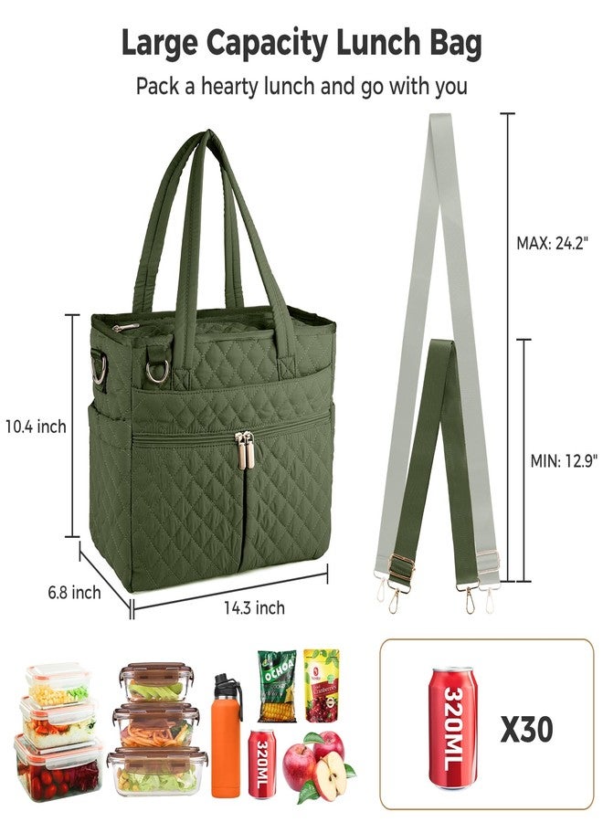 Lemoobolsa Extra-large lunch bag, Lunch box insulated for women tote bag, Soft Cooler Bag for Work Outdoor Picnic Trips - Image 2