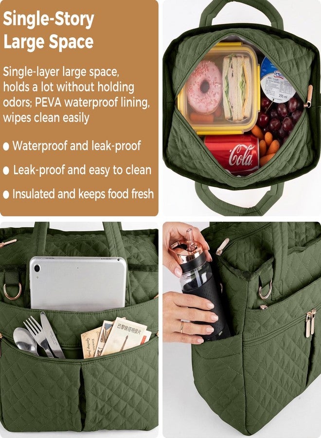 Lemoobolsa Extra-large lunch bag, Lunch box insulated for women tote bag, Soft Cooler Bag for Work Outdoor Picnic Trips - Image 4