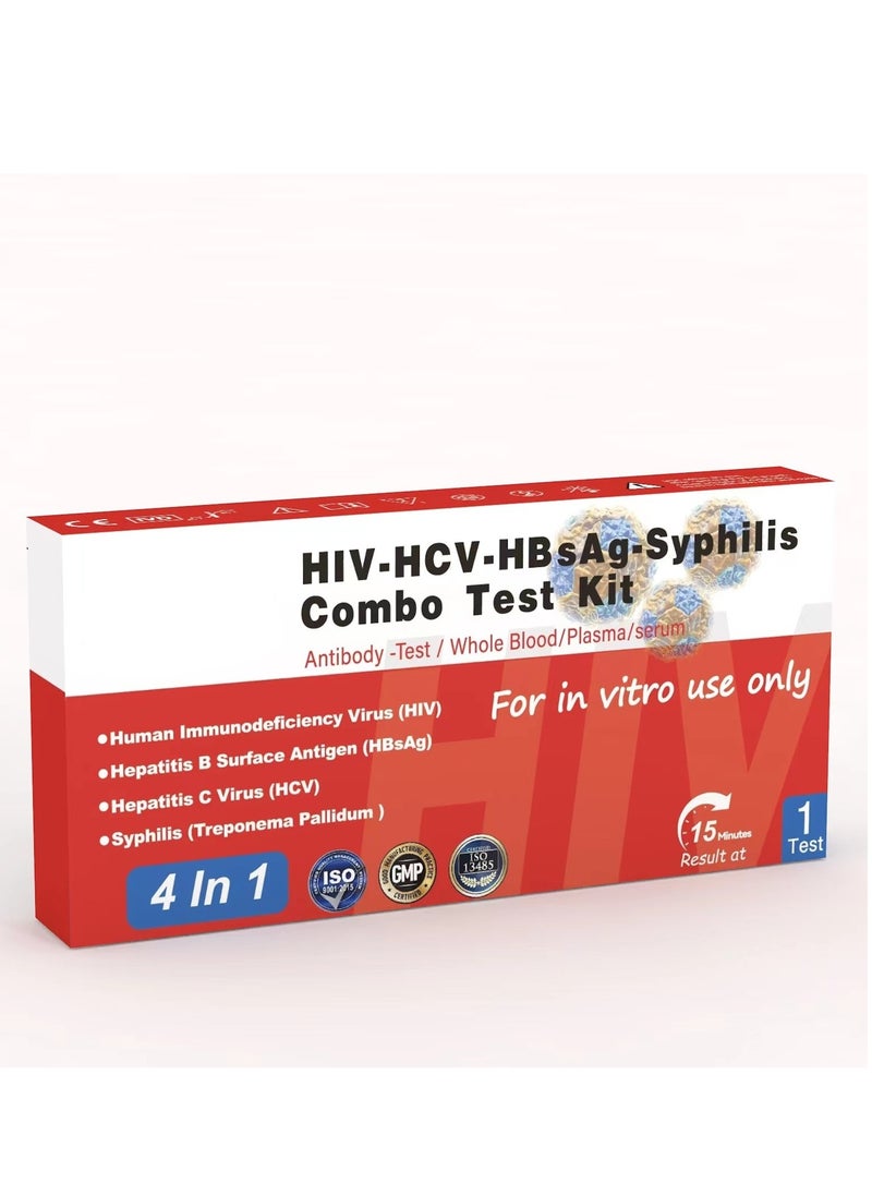 Generic HIV 1/4 Antibody Self Test Kit – Single Use Home Screening Device  - Image 1