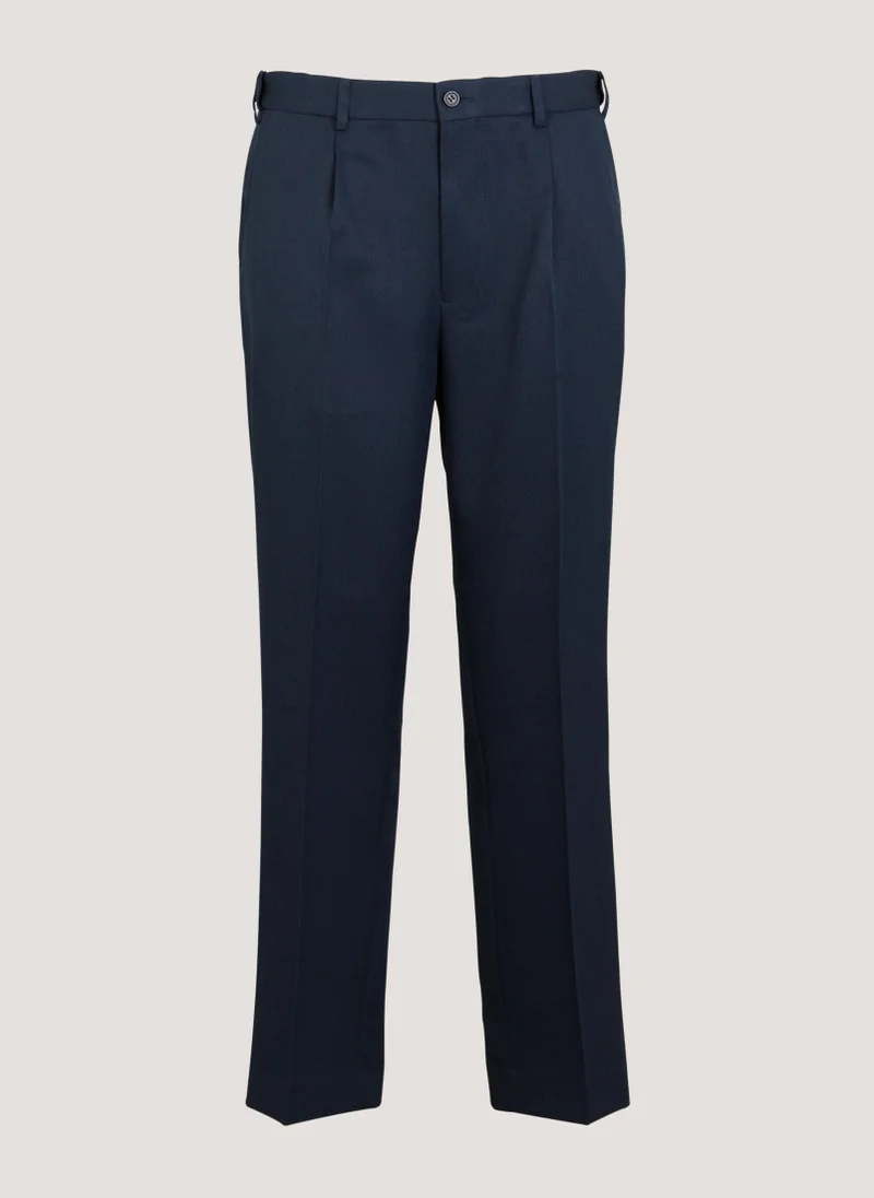 Matalan Taylor & Wright Navy Regular Fit Flexi Waist Trousers