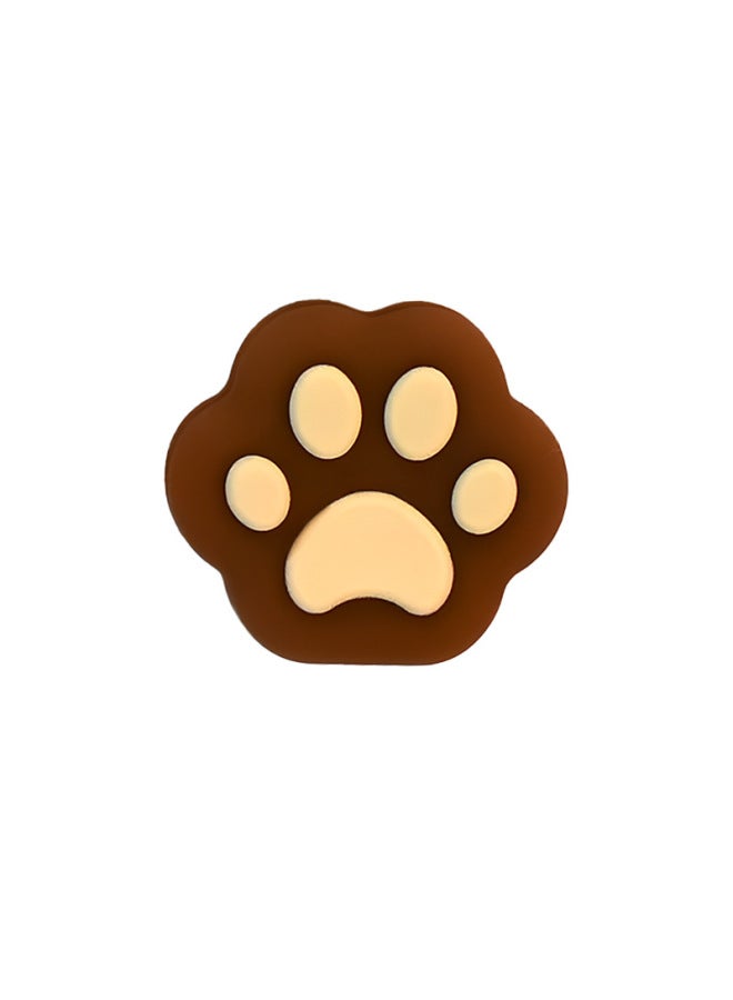 AMOGMO Special-shaped Cat Claw Rocker Cap For Switch Handle Silicone Non-slip Game Rocker Protection Cap-Product Color:Dark Brown Cat Claws (1000 Per Pack)  - Image 1