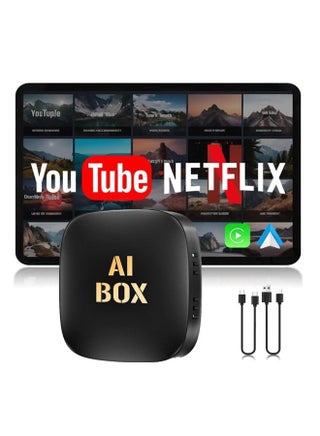 AI Box Smart CarPlay Device, 5G WiFi & Bluetooth 5.0 Enabled, Android 13 Operating System, 2-in-1 Wireless Mode, Plug & Play Function, 2GB RAM + 32GB Storage