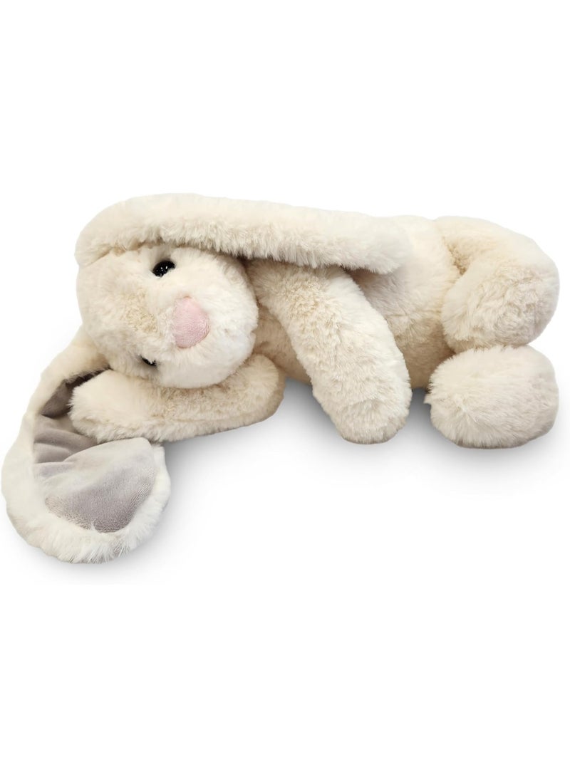 المنزل الذكي هوم سمارت أرنب لطيف ومحبوب 25 سم للبنات والأطفال والأزواج | لعبة قطيفة بأذنين طويلتين، هدية مثالية لذكرى الزواج وعيد الحب وعيد الميلاد. (أبيض) - Image 4