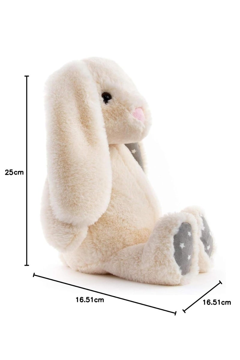 المنزل الذكي هوم سمارت أرنب لطيف ومحبوب 25 سم للبنات والأطفال والأزواج | لعبة قطيفة بأذنين طويلتين، هدية مثالية لذكرى الزواج وعيد الحب وعيد الميلاد. (أبيض) - Image 2