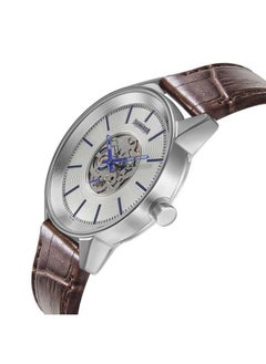 Sonata Round Shape Leather Band Chronograph Wrist Watch 7133SL01 - 40 mm - Brown  - Image 2
