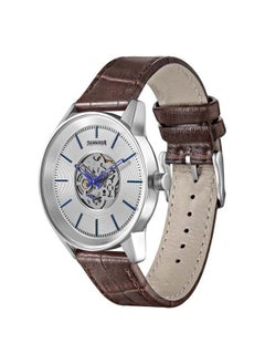 Sonata Round Shape Leather Band Chronograph Wrist Watch 7133SL01 - 40 mm - Brown  - Image 1