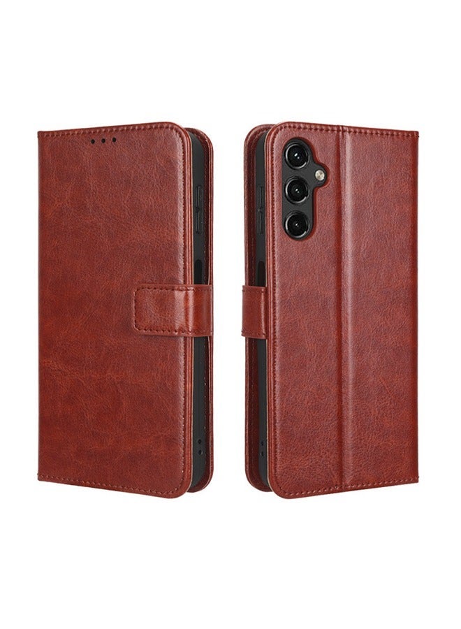 X-level Samsung Galaxy A15 4G/5G Phone Case Cover with Full Body Camera Len Protector PU Leather Wallet Card Holder Shockproof Protective Back Cover with Release Hand Phone Holder Daily Video Kickstand - Image 5