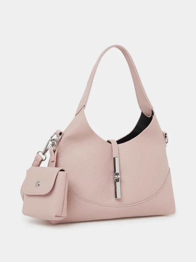 Styli Styli Textured Shoulder Bag with Mini Purse