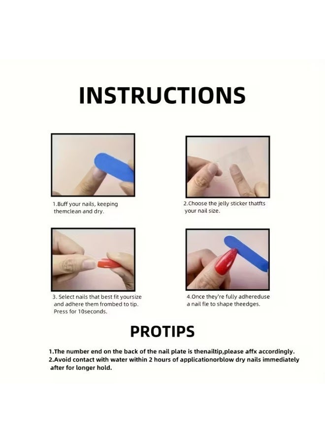 Goolsky 24 قطعة أظافر باليه قصيرة لامعة - تدرج أرجواني أورا مع نجوم لامعة ذهبية - Image 5