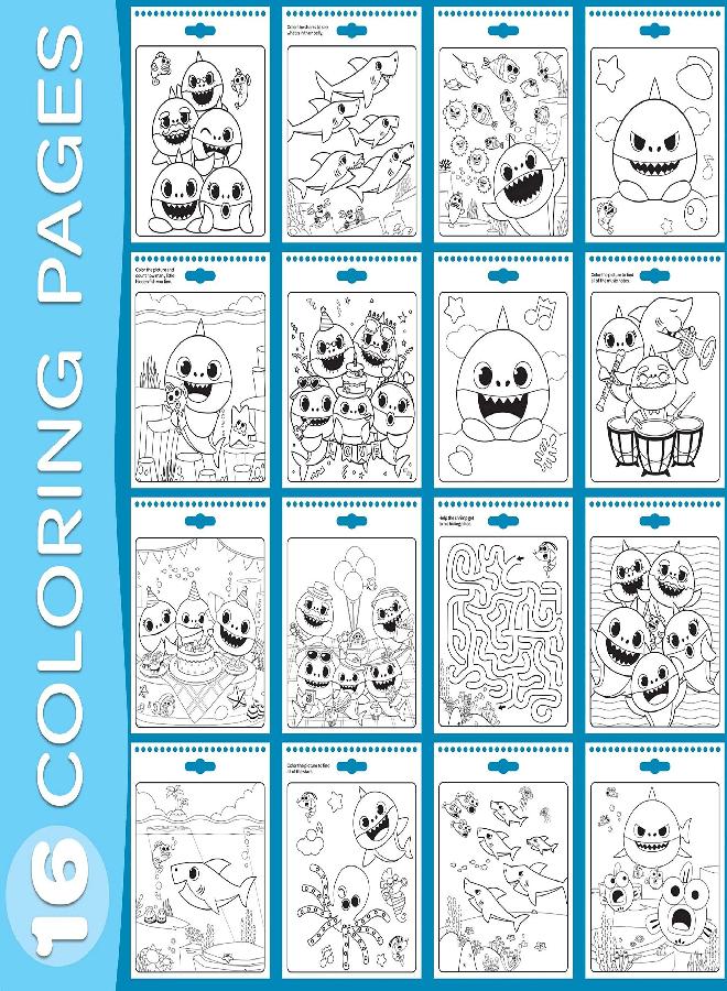 Crayola Baby Shark Color Wonder Travel Activity Pad, Mess Free Coloring, Gift for Kids, 3, 4, 5, - Image 1