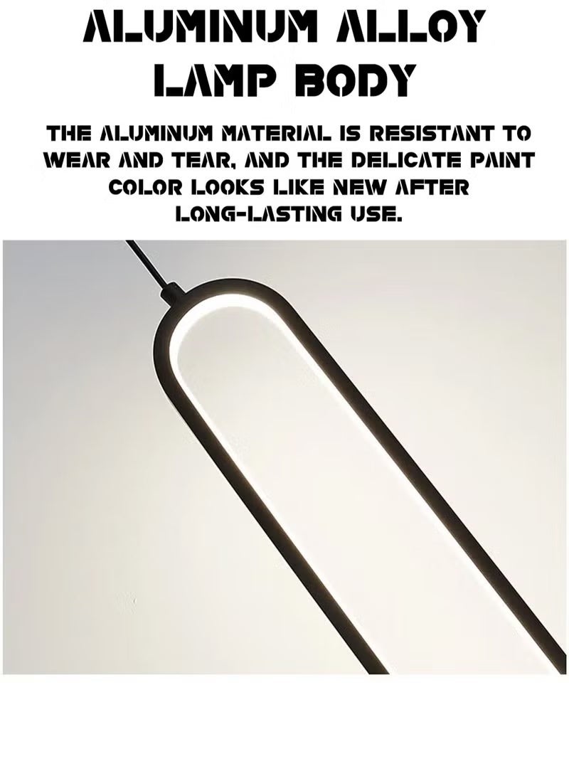 （Warm light）Bedside chandelier light luxury modern simple room bedroom lamp minimalist long line creative living room background,pendant light - Image 3