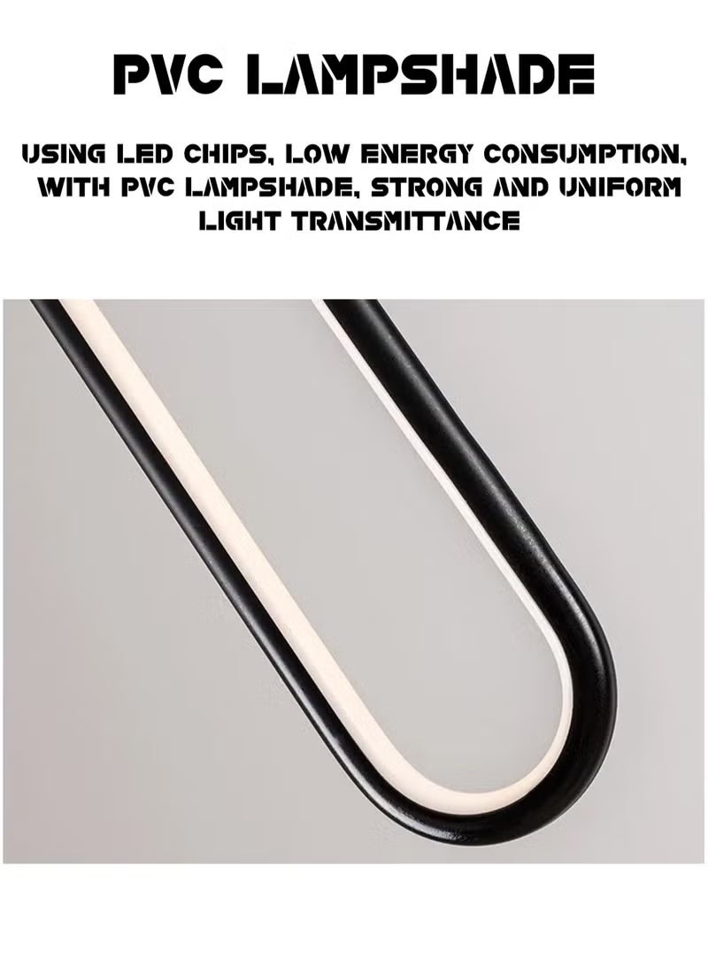 （Warm light）Bedside chandelier light luxury modern simple room bedroom lamp minimalist long line creative living room background,pendant light - Image 5