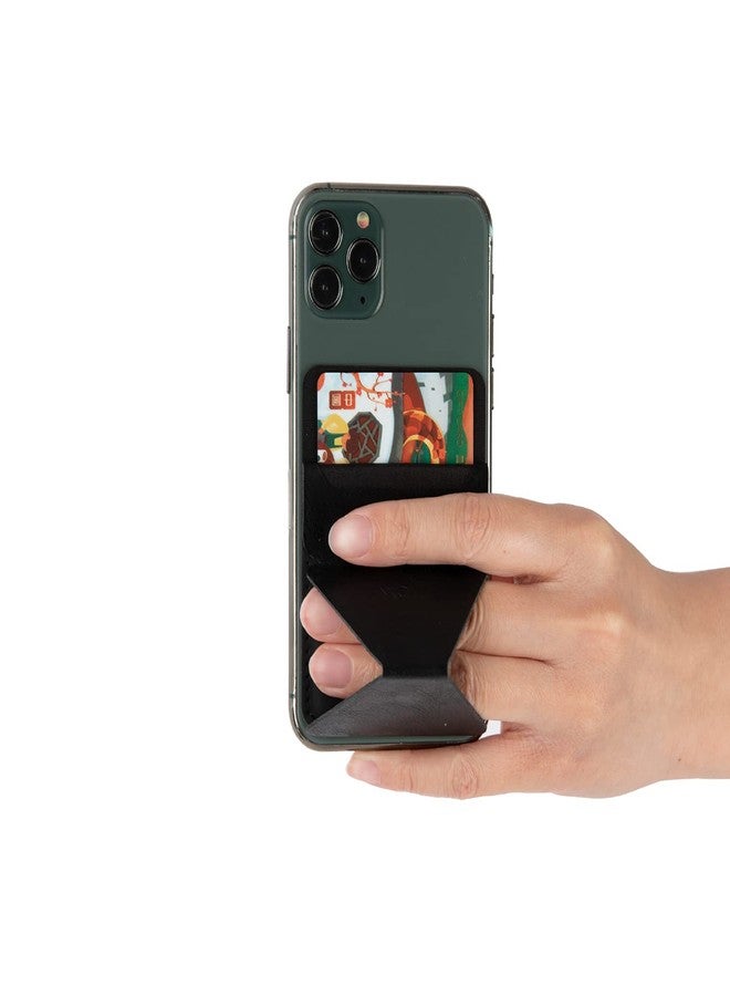 MOFT Phone Stand with 3M Adhesive for Android, iPhone and Most Smartphones, 2 Viewing Angles, Slim Wallet Stand (Pure Black) - Image 3