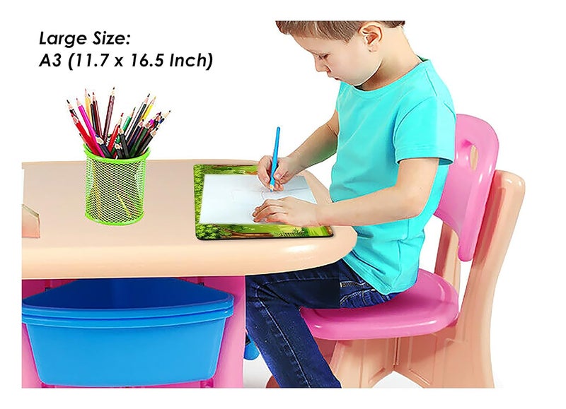 Paper Plane Design Washable Non Slip Rugged Placemat 11.7 in x 16.5 in for Dining Playing Homework Art and Crafts (A) - Image 3