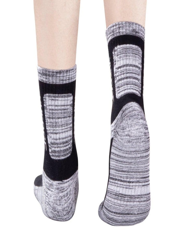 YUEDGE Mens Socks Red Moisture Wicking Hiking Athletic Cushioned Crew Socks For Men Size 9-11, Padded Anti-Odor Safety Tactical Work Boot Socks, 5 Pairs/PacK - Image 4