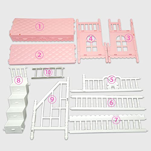 EumbHoa Doll Clothes and Accessories for 5.3 inch Dolls, Clothes Dress Pajamas Random in 6, Mini Supplies, Bunk Bed, Girls Granddaughter Gifts - Image 5