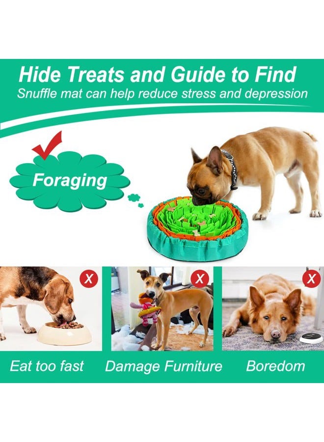 Vivifying Snuffle Mat for Dogs, Interactive Dog Enrichment Toys for Boredom and Mental Stimulation, Adjustable Puzzle Toys Sniff Mat for Slow Eating and Stress Relief (Green Orange) - Image 4