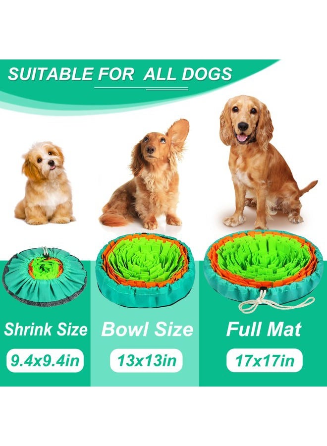 Vivifying Snuffle Mat for Dogs, Interactive Dog Enrichment Toys for Boredom and Mental Stimulation, Adjustable Puzzle Toys Sniff Mat for Slow Eating and Stress Relief (Green Orange) - Image 3