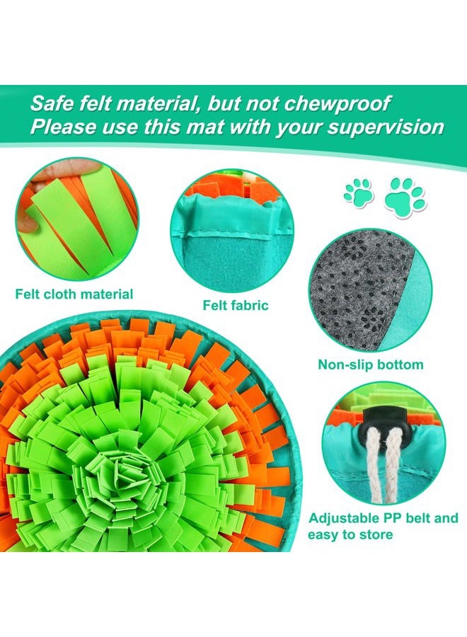 Vivifying Snuffle Mat for Dogs, Interactive Dog Enrichment Toys for Boredom and Mental Stimulation, Adjustable Puzzle Toys Sniff Mat for Slow Eating and Stress Relief (Green Orange) - Image 2